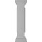 Ekena Millwork 8"W x 40"H Straight Newel Post with Panel, Flat Capital & Base Trim (Installation kit included) NWL08X40SPF0B0 - alternate 1